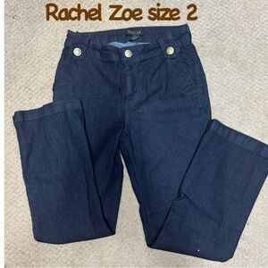 Rachel Zoe Navy Trousers with Gold Buttons
